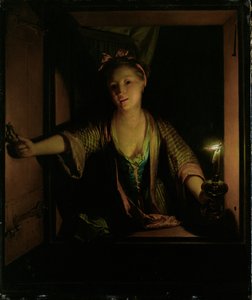 Een Meisje bij het Raam door Godfried Schalcken