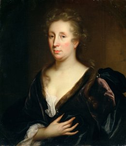 Portret van de kunstenaar Rachel Ruysch door Godfried Schalcken