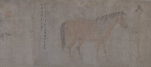 (detail) Vijf eerbetoon paarden