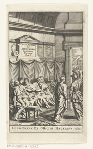 Titelpagina voor Alexander ab Alexandro, Genialium dierum, deel 1, 1673 door Gonsales Appelmans (attributed to)