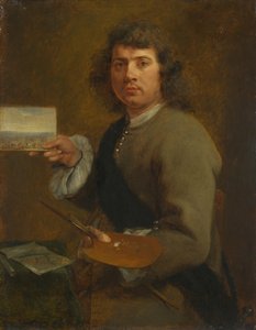 Zicht (Portret van Robert van den Hoecke (1622-1688), voor 1661) door Gonzales Coques