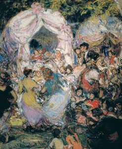 Flamenco dansers, schilderij door Gonzalo Bilbao y Martinez ca. 1915