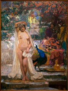 De kuise Suzanne - Schilderij door Gonzalo Bilbao Martinez, Olieverf op doek, circa 1914 - Museum voor Schone Kunsten van Sevilla, Spanje door Gonzalo Bilbao Martinez