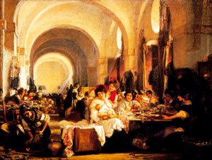 De sigarenmakers, schilderij door Gonzalo Bilbao y Martinez