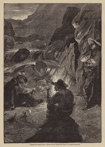 Rond het kampvuur door Gordon Frederick (after) Browne