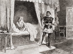 Een scène uit William Shakespeares toneelstuk Othello Act V, Scene 2 door Gordon Frederick Browne