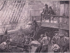 Admiraal Rodney bombardeert Le Havre AD 1759