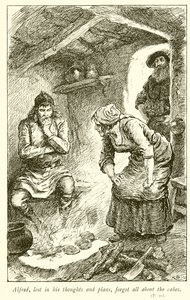 Alfred verbrandt de taarten door Gordon Frederick Browne