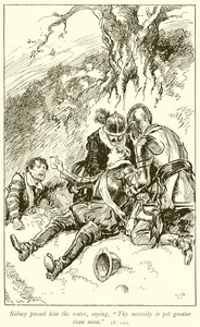 De dood van Sir Philip Sidney door Gordon Frederick Browne