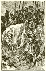 Engelsen wachten op de ochtend van de slag bij Agincourt door Gordon Frederick Browne