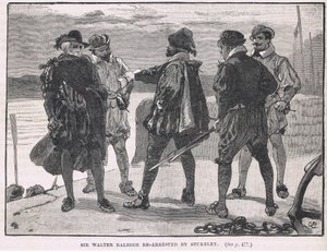 Sir Walter Raleigh opnieuw gearresteerd door Stukeley, 1618 door Gordon Frederick Browne