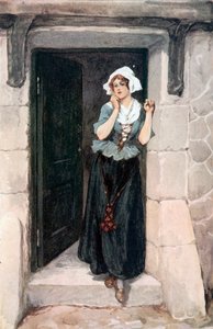 De gebruikelijke uitdrukking van haar gezicht was een zoete peinzendheid door Gordon Frederick Browne