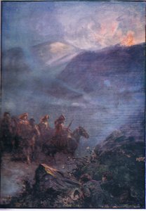 Het Oorlogspad van de Doones, uit Lorna Doone uitgegeven door W & R Chambers Ltd, 1921 door Gordon Frederick Browne