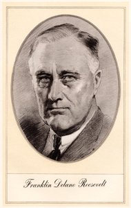 Franklin Delano Roosevelt, 32e president van de Verenigde Staten, midden 20e eeuw