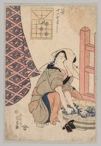 Zittende Vrouw die Kleren Wast in een Houten Kuip, 1786-1864