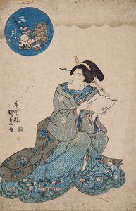 Derde maand (Sangatsu) door Gototei Kunisada