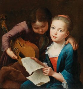 Koppel kinderen die muziek spelen, 1746