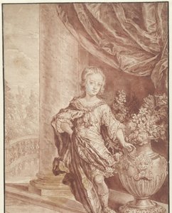 Portret van een onbekende jonge man in een verzonnen Romeins kostuum door Gottfried Kneller