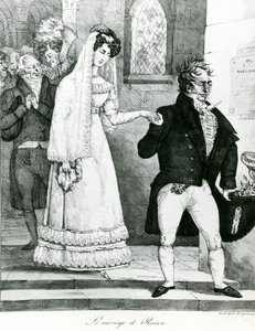 Het huwelijk van gemak, 1822 door Gottfried or Godefroy Engelmann