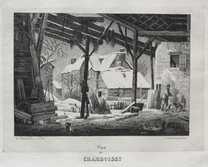 Vue de Chamboissy, 1820 door Gottfried or Godefroy Engelmann