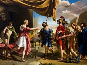Achilles ontvangt Agamemnons boodschappers