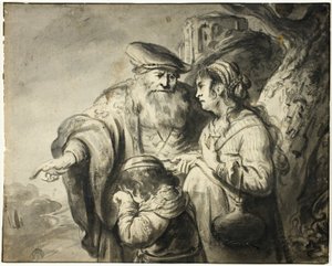 De Verdrijving van Hagar door Govaert Flinck