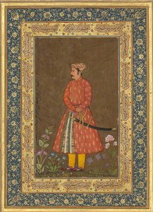 Portret van Rup Singh, Folio uit het Shah Jahan Album door Govardhan
