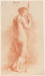 Staande vrouw met een speer door Govert Flinck (attributed to)