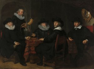 Vier gouverneurs van de Schuttersgilde, Amsterdam, 1642