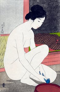 Vrouw na bad door Goyo Hashiguchi