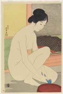 Vrouw in bad, oktober 1915