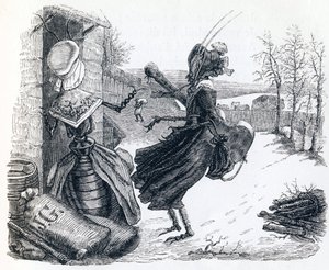De krekel en de mier (La cigale et la fourmi) - Fabels van La Fontaine door Grandville