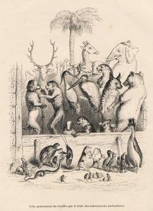 Gesprek tussen dieren door Grandville