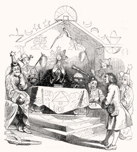 Gulliver voor de Koning van Laputa door Grandville