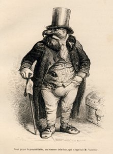 De gier als vastgoedbeheerder door Grandville
