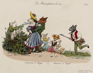 Les Metamorphoses du Jour, No. 35 door Grandville