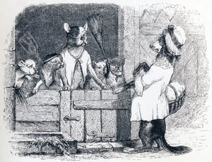 De luis en zijn metgezel - Fabels van La Fontaine door Grandville