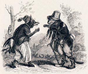 De kat en de vos door Grandville