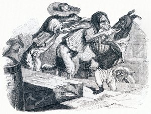 De hond die de mond van zijn meester om zijn nek draagt - Fabels van La Fontaine