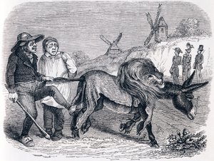 De ezel in de leeuwenhuid door Grandville