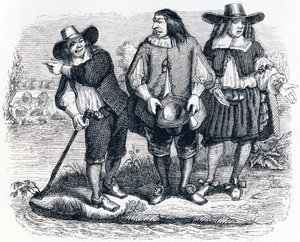 De verdronken vrouw - Fabels van La Fontaine door Grandville