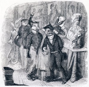 De vos en de buste - Fabels van La Fontaine door Grandville