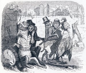 De vos en de druiven - Fabels van La Fontaine door Grandville