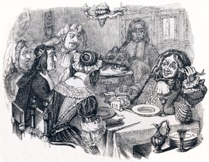 De lachende en de vissen (Le rieur et les poissons) - Fabels van La Fontaine door Grandville