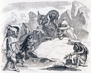 De leeuw, de wolf en de vos door Grandville