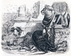 Het hof van de leeuw - Fabels van La Fontaine door Grandville