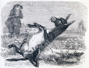 De oude man en de vos door Grandville