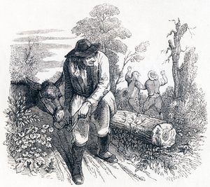 De dief en de ezel - Fabels van La Fontaine door Grandville