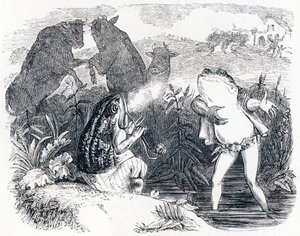 De twee stieren en een kikker door Grandville