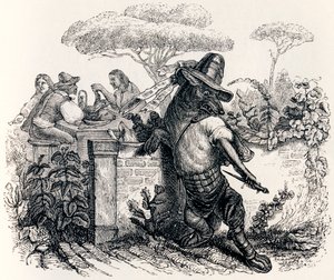 De wolf en de herders - Fabels van La Fontaine door Grandville